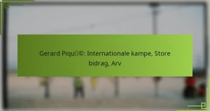 Gerard Piqué: Internationale kampe, Store bidrag, Arv