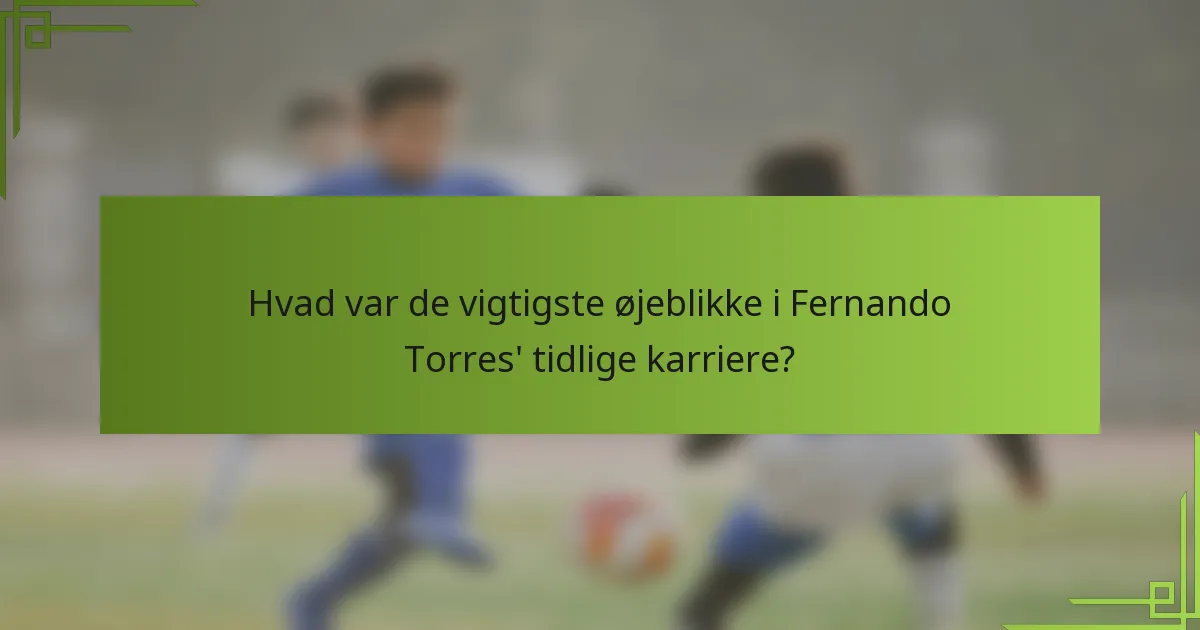 Hvad var de vigtigste øjeblikke i Fernando Torres' tidlige karriere?